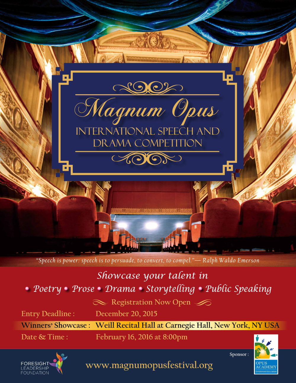 Speech Arts & Drama Competition 2015 Speech Arts & Drama Competition 2015
